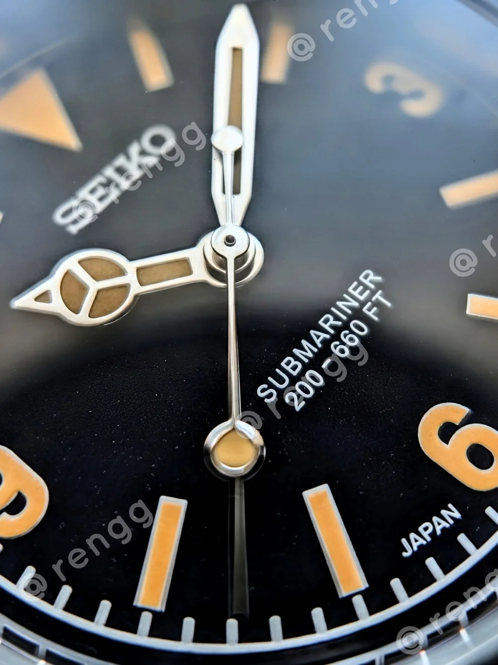 37mm Seiko Men's Black Vintage Style Mod Dress Watch Smooth Sweep Second